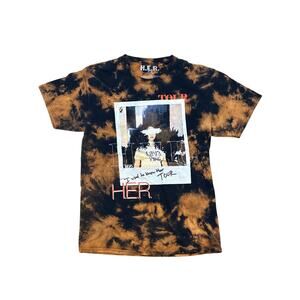 H.E.R. I used to know her Tour shirt tie dye bleached Medium streetwear